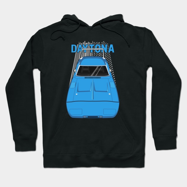 Dodge Charger Daytona 1969 - blue Hoodie by V8social